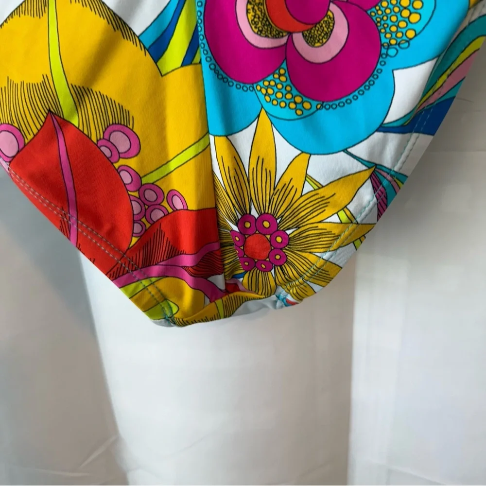 Trina Turk Red and Yellow One Piece Swimsuit - Picture 6 of 12